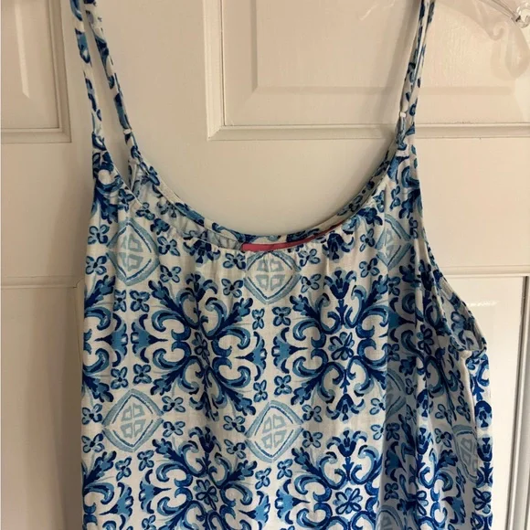 Isaac Mizrahi Blue and White Spaghetti Strap Sundress - Picture 2 of 5